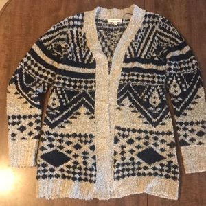 Blue and gray cardigan Sz L